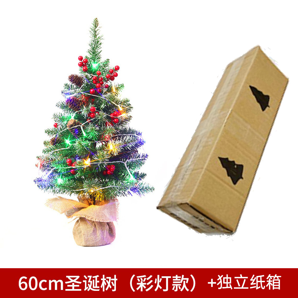 Comercio exterior transfronterizo mini árbol de Navidad Pino cono 45cm escritorio simulación planta decoración de la Oficina decoraciones de Navidad