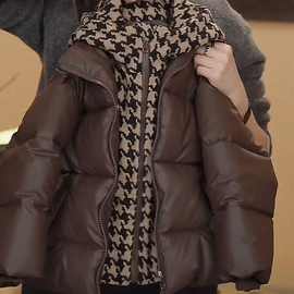 女童棉服冬季2025新款加厚羽绒棉衣男童PU保暖外套假两件棉袄其他