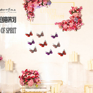 3D Explosive Double Layer Hollow Butterfly Cross-border Hot Butterfly Wall Stickers Creative Butterfly Refrigerator Stickers Party Decoration