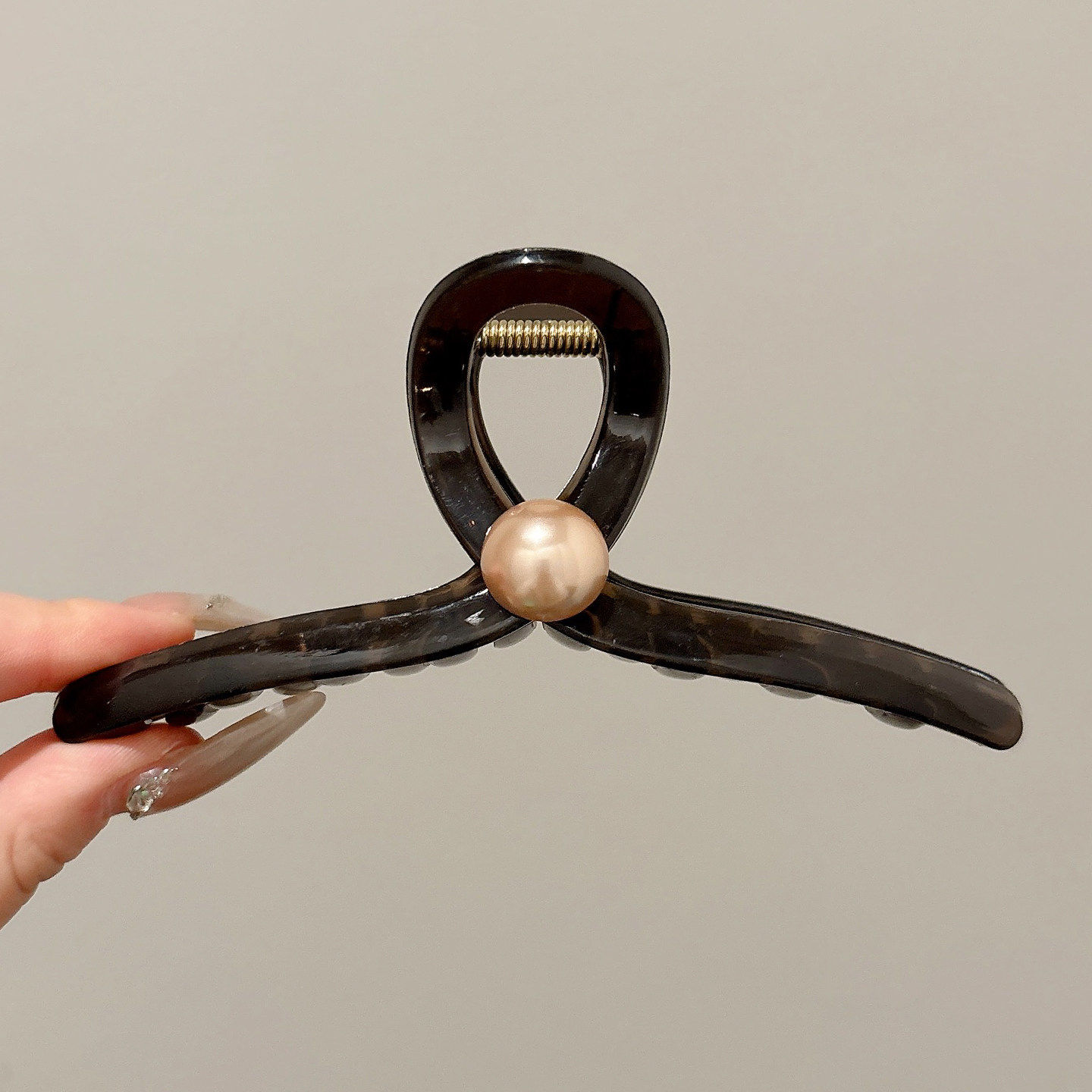 ¡Carray está limpio! 2025 nuevo clip de boca de una palabra clip de cabello anillo de cabello agarrar clip de cabello joyería mujer