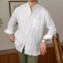 男士立领透气长袖衬衣