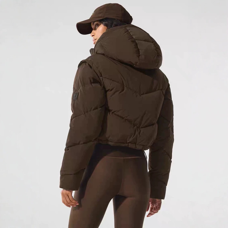 Al ✳ Winter Faux Two-Piece Stand Collar Hooded Short down Jacket, Warm and Versatile, Fashionable Double-Layer Zipper Drawstring Coat. Al ✳ Winter Faux Two-Piece Stand Collar Hooded Short down Jacket, Warm and Versatile, Fashionable Double-Layer Zipper Drawstring Coat.