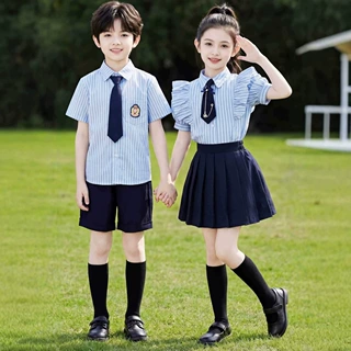 六一儿童啦啦队演出服幼儿园夏季POLO毕业照班服小学生运动会表演