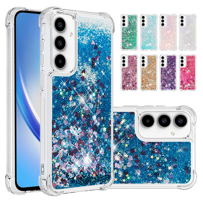Suitable for Samsung A17/S26Ultra Solid Color Quicksand Mobile Phone Case for Women A16/S24S25+A15 Anti-Fall Protective Cover Suitable for Samsung A17/S26Ultra Solid Color Quicksand Mobile Phone Case for Women A16/S24S25+A15 Anti-Fall Protective Cover