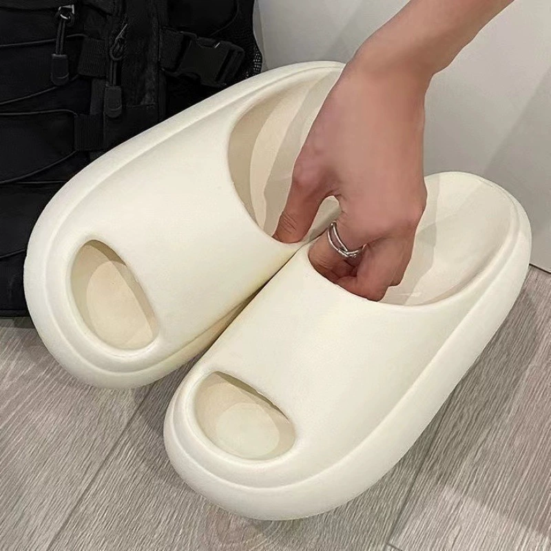 Популярные женские тапочки из ЭВА, очень мягкая толстая подошва, на которой приятно ступать, домашние нескользящие, без запаха, для студенческого общежития, для ванной комнаты, красивые тапочки.