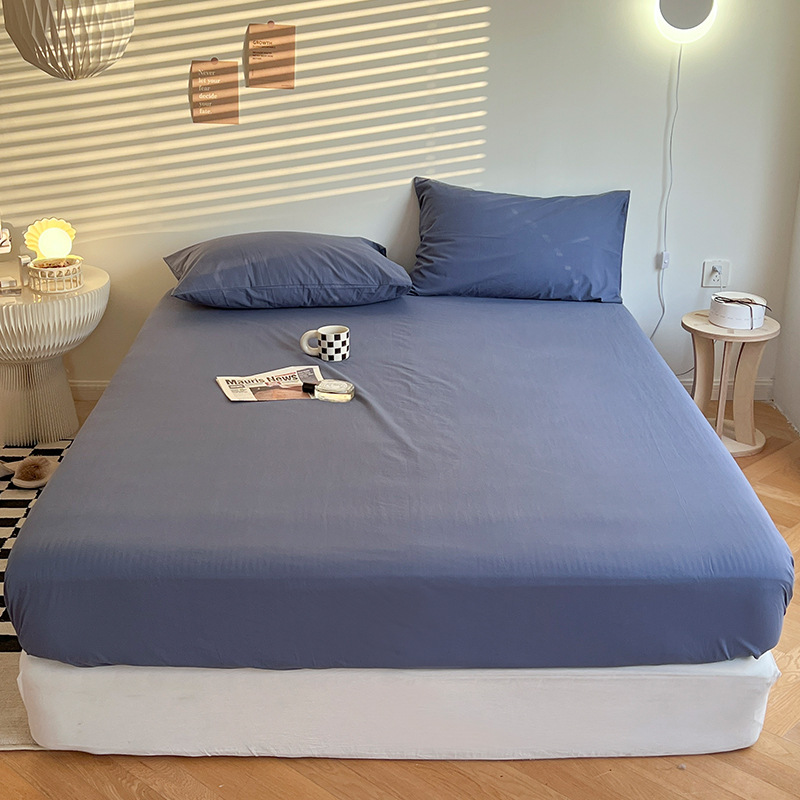 Cubierta de cama de algodón lavado de algodón de clase A, cubierta protectora de colchón de verano de una sola pieza, sábana todo incluido, fijación antideslizante