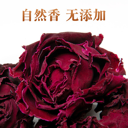 Premium Gift Boxed Flower Tea - Yunnan Heirloom Red Rose Dried Flowers  Whole New Flowers Large Double Blooms Edible Rose Petal Tea Garnish
