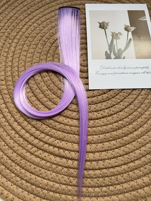 Peruca de color extensión de cabello pieza colgante oreja pieza de teñido de cabello simulado cabello de alta temperatura cabello rizado cabello recto adornamiento de cabello de color