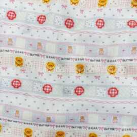 全棉数码印花纱布卡通格子花棉布40支双层纱面料春秋居家服装面料