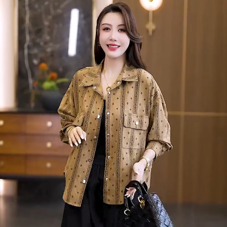 一件代发直播爆款时尚衬衫外套女2025春秋季新款洋气上衣长袖衬衣|undefined