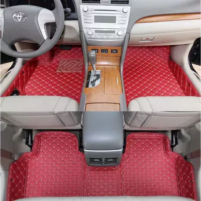 Ayaqaltılar (Kovriklər) – Toyota Camry six generations - burgundy-single-layer