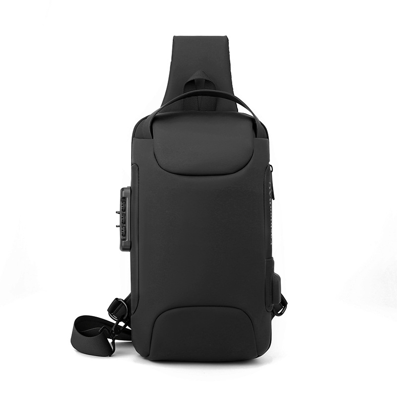 Bolso de pecho para hombre recargable USB nuevo transfronterizo, bolso de mensajero ligero para viajes de negocios, bolso de hombro multifuncional para viajeros