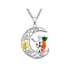 Design cute rabbit solar-powered, carrot pendant, necklace, suitable for import, new collection, simple and elegant design