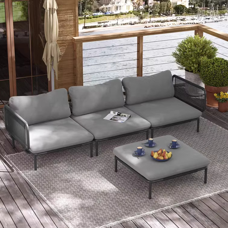 Sofá al aire libre patio villa de alta calidad seda