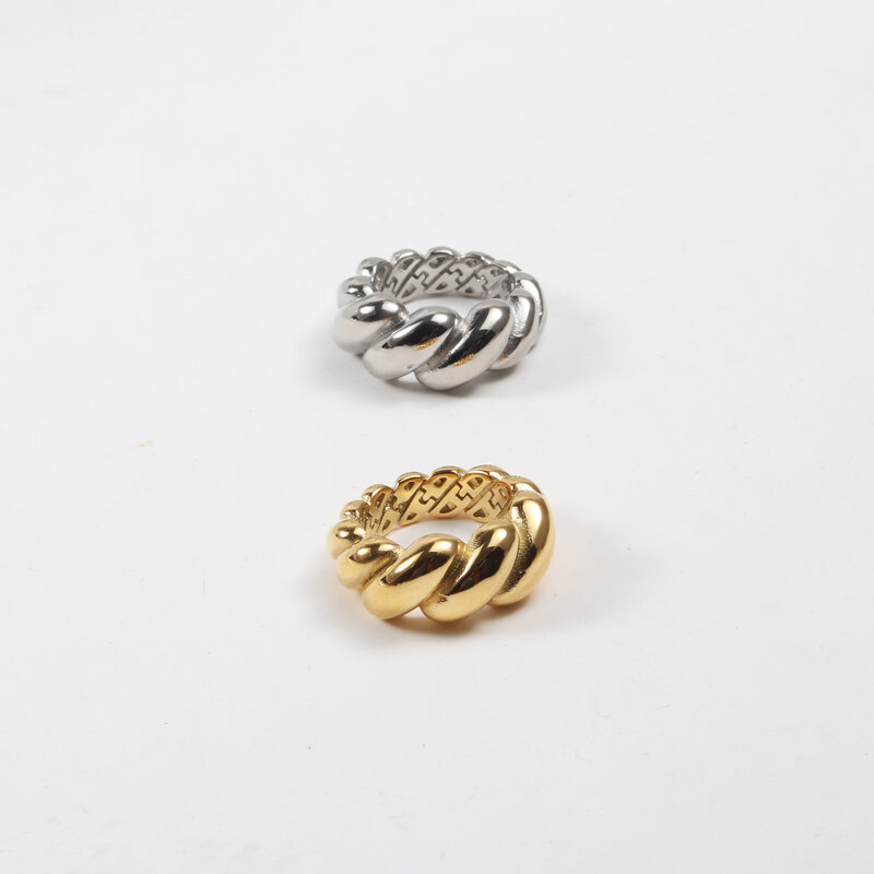 Fashion Geometric Titanium Steel Plating Rings 1 Piece display picture 2