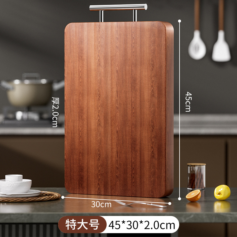 Tablero de verduras de madera integral de madera doméstica restaurante cocina antifungal antibacteriano doble cara madera sólida tablero de corte de verduras tablero de corte resistente al desgaste