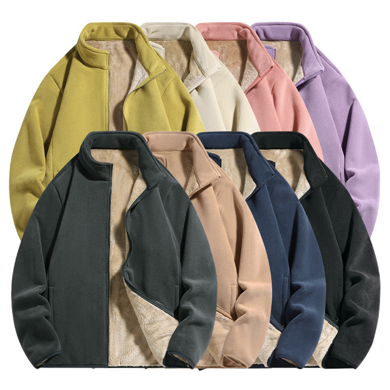 2024 New Austrian Grain Velvet Jacket Couple's Fleece Women's Camel Hair Men's Top Thickened high quality Warm 2024 New Austrian Grain Velvet Jacket Couple's Fleece Women's Camel Hair Men's Top Thickened high quality Warm