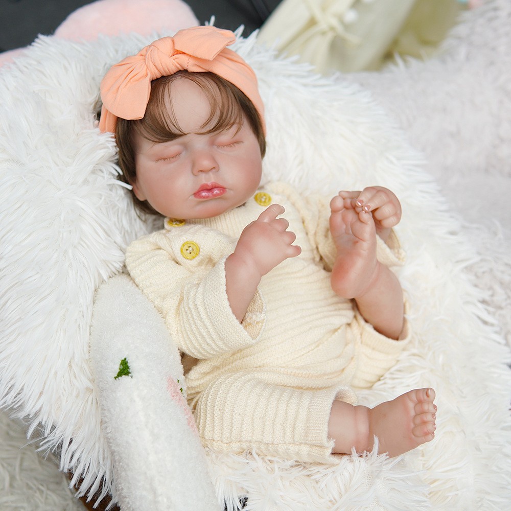 18 pulgadas LouLou muñeca renacida simulación de color de piel hecha a mano 3D piel de sangre venosa visible fuente transfronteriza