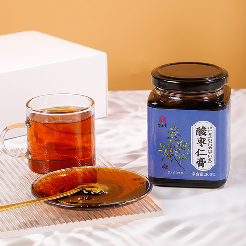 Sour Jujube Kernel Paste can be mixed with Shanzha Paste and consumed with Lilac and Poria. Jujube Kernel Calming Paste 300g is a ready-to-eat herbal formula.