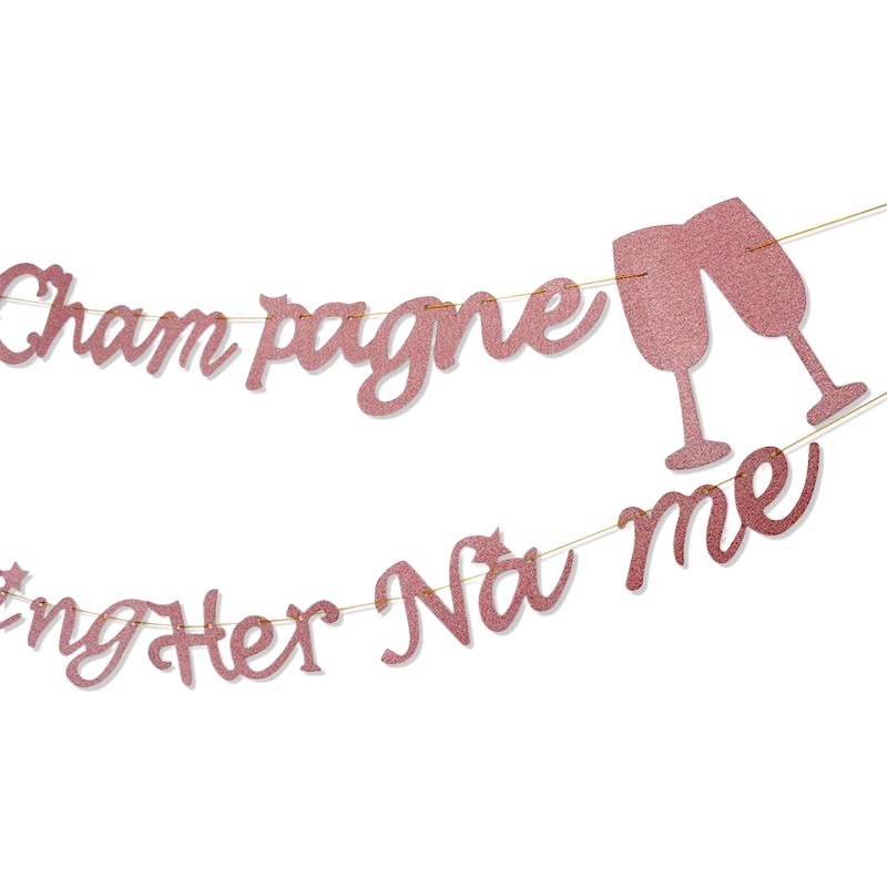 Decoración de la fiesta de soltero Garland pop el Cham pagne ella está cambiando su nombre