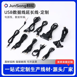 USB数据线定制厂家 电视电脑打印机公对母USB转typec快充延长线