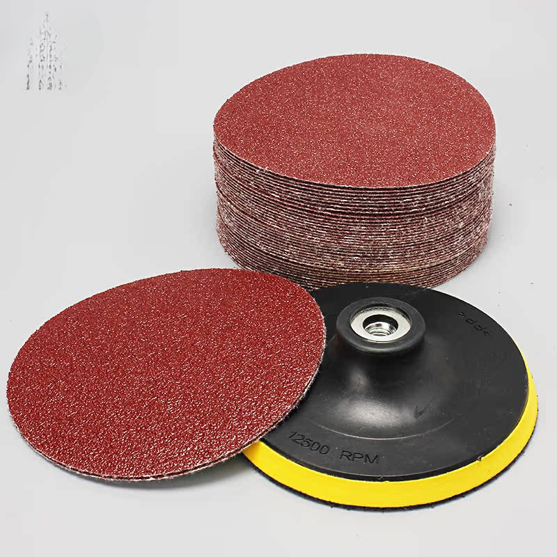 Hoja de molienda de papel de lija de 4 pulgadas molino angular disco de molienda de madera pulido artefacto herramienta de flocado autoadhesiva tablero de madera carpintería