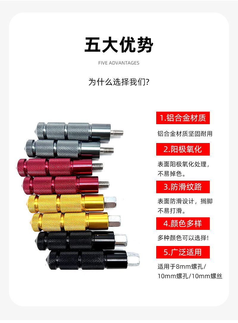 Aluminum Alloy Mid-Axis Flow Blocker Universal Pedal Accessory for Niu Gt6/B2/Co/F0/U2 Electric Scooters
