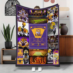 クロスボーダー LSU タイガース タイガース テーマ ブランケット スポーツ ファン周辺機器 ホーム デコレーション ブランケット