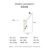 Chain from pearl, fashionable universal earrings, 2023 collection, Japanese and Korean