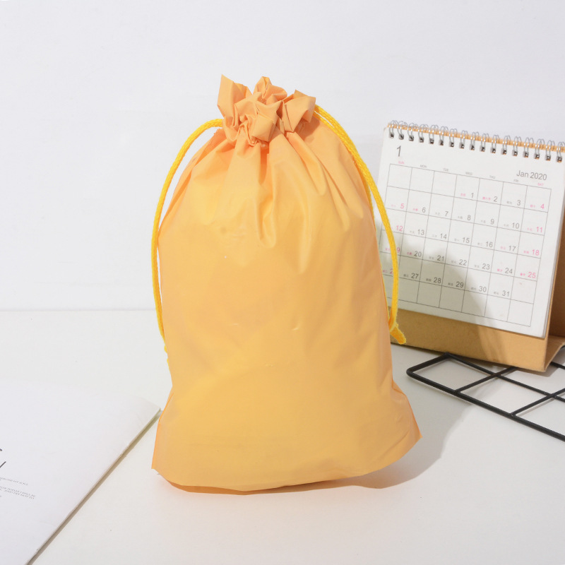 Bolsas con cordón al por mayor, transparentes, esmeriladas, de plástico, para almacenamiento de ropa y zapatos, en stock, bolsas de embalaje impermeables