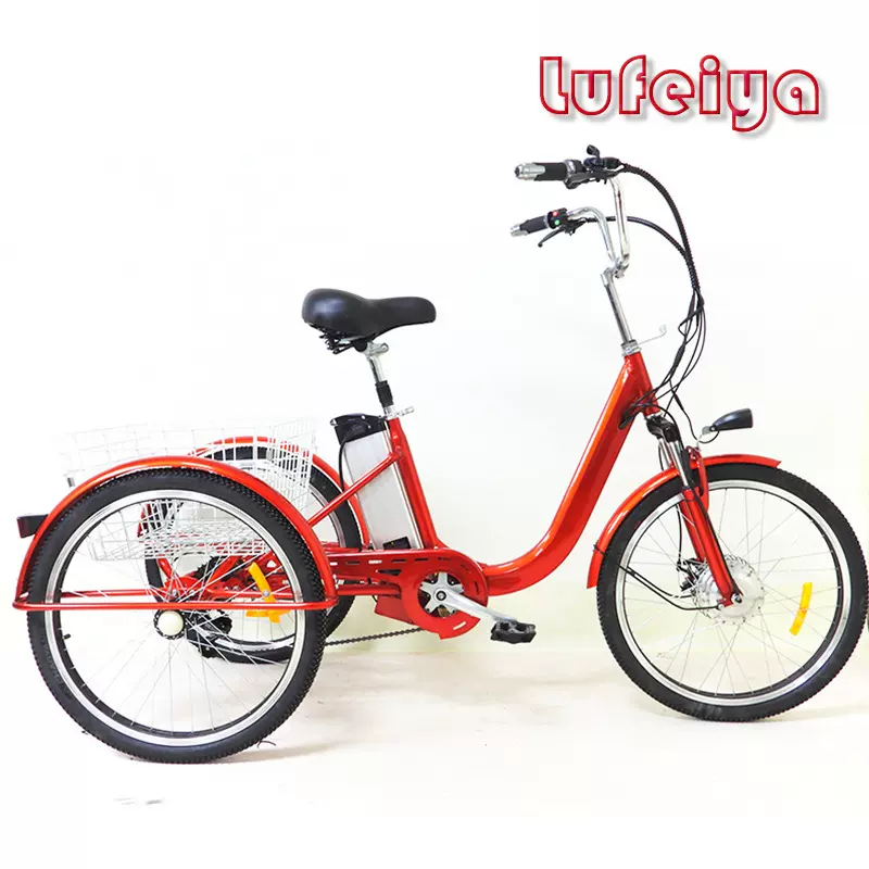 老年人电动助力三轮车250W36V锂电成人三轮自行车助力车代步车