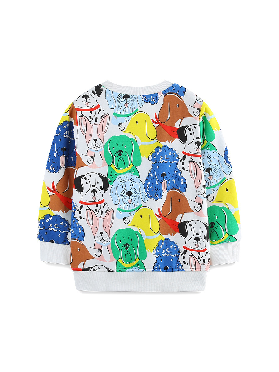 26 otoño nuevo chaqueta de niño estilo europeo y americano de manga larga ropa infantil camiseta de base impresa de dibujos animados camiseta infantil