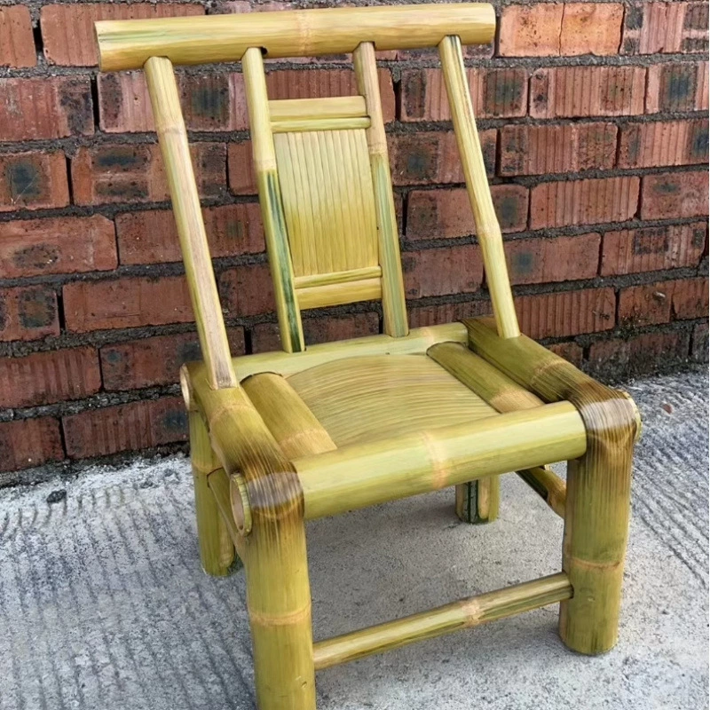 Бамбуковый стул, ручной работы фермеров, сиденье с спинкой для взрослых из чистого нан-бамбука, бамбуковый табурет из бамбука, старомодный традиционный стул