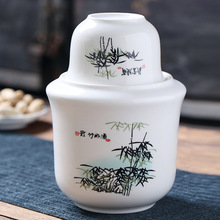陶瓷温酒器酒具套装黄酒白酒耐高温三两壶中式家用暖酒壶跨境专供