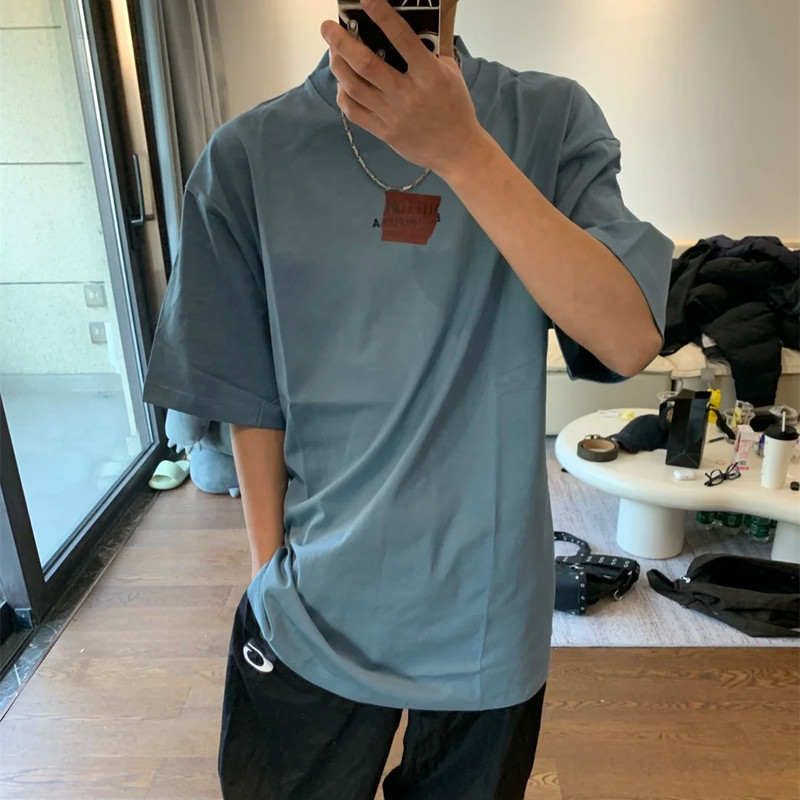 2025 Summer New Original Standard Paris B Home Sticker Pattern Sticker Embroidery Washed Old Short-sleeved T-shirt for Men and Women