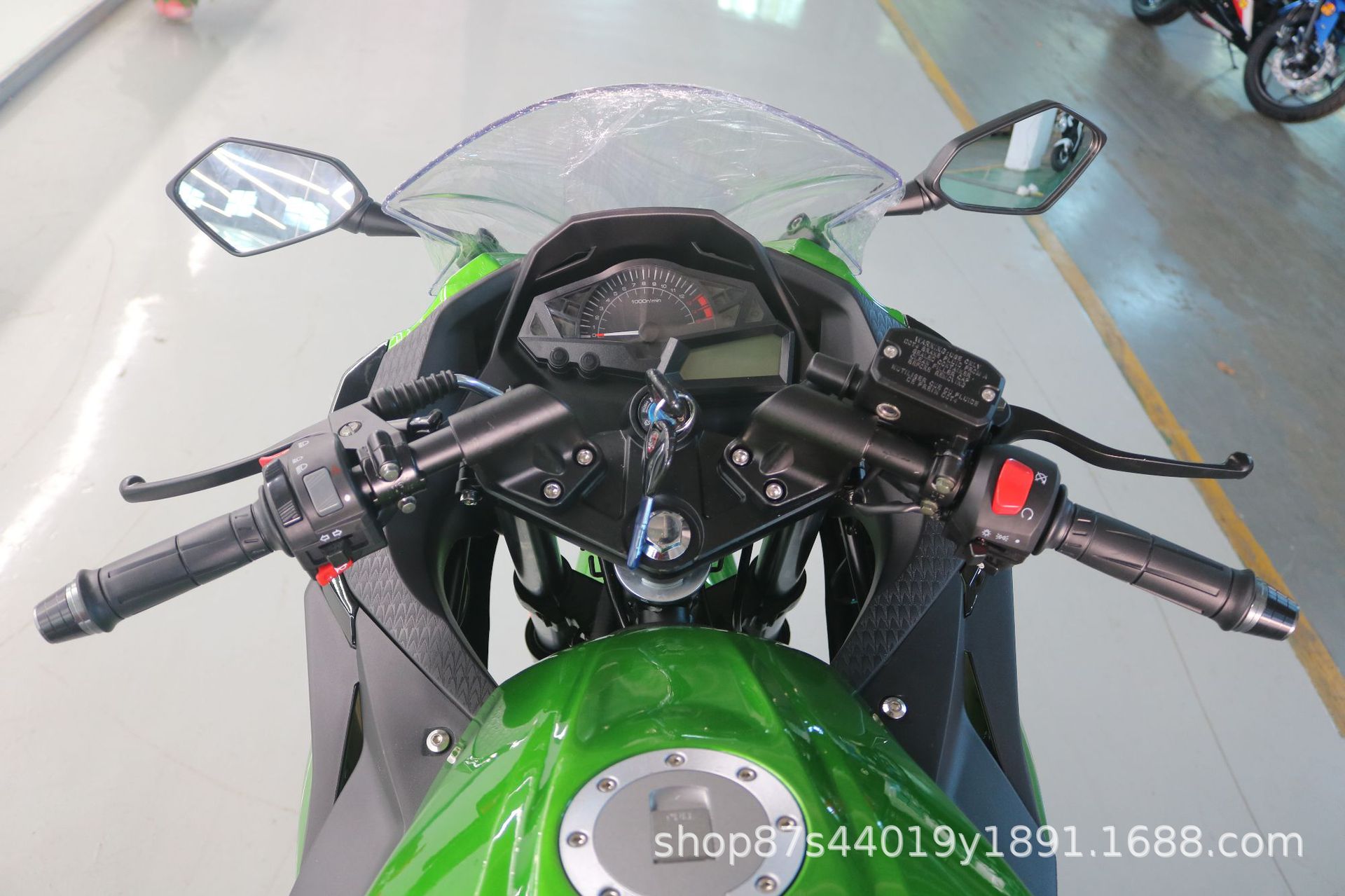 License-able motorcycle Kawasaki Ninja, twin-cylinder racing replica, Horizon sportbike, adult gasoline-powered sportbike, complete vehicle