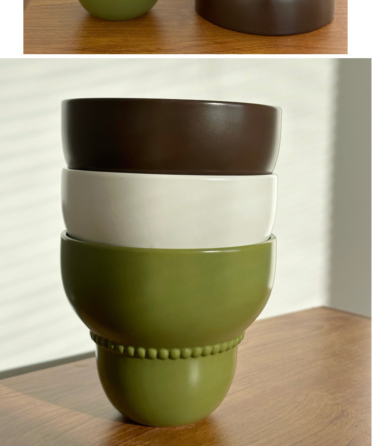 Ceramic Flower Pot High Grade Solid Color Korean Style Planter_voghion.com