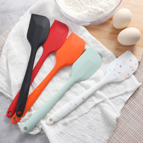 Cross-border silicone integrated large spatula butter scraper chocolate cream mixing knife cake spatula baking oil brush