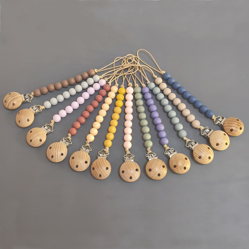 Food Grade Pacifier Anti-drop Chain Clip Baby Silicone Gum Bite Baby Toy Anti-drop Rope Hanging Rope