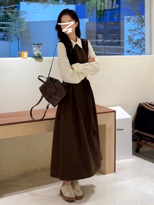 感初春装连衣裙子女2025新款开春韩系穿搭配一整套早春季长裙|undefined