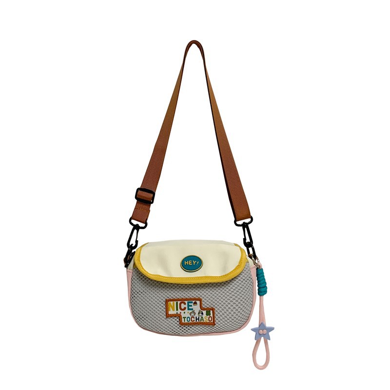 Moda coreana, bolsas de hombro para niños y niñas, exquisitas mini bolsas de cambio para bebés, bolsas de malla de comercio exterior nuevas para niños