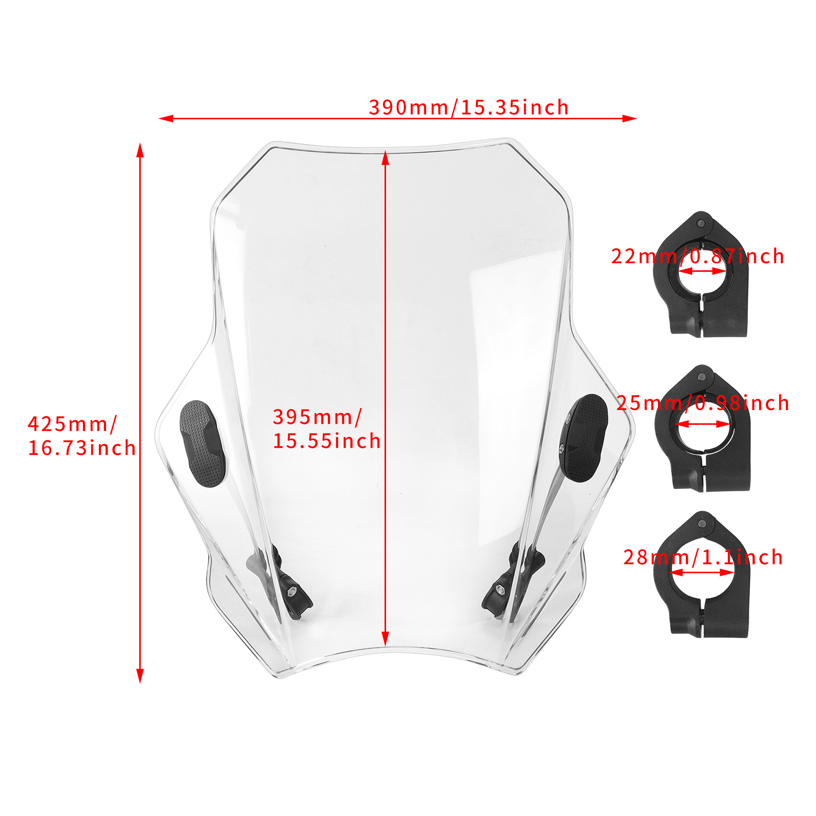 Suitable for Kawasaki, Yamaha, Honda, Ducati, Bmw Windshields, Universal Street Car Windshields, Cross-Border Exclusivity