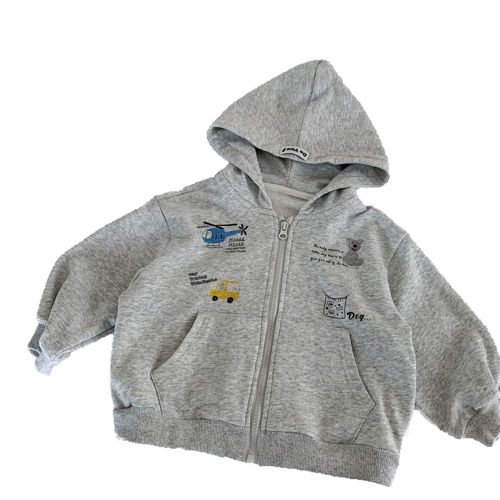 Mai Bao abrigo infantil 2025 otoño nuevo niño cardigán con capuzas de dibujos animados mujeres primavera y otoño ropa al por mayor