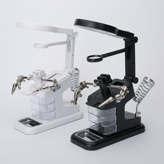 Factory direct sale with ten LED lights for auxiliary clamping welding electronic repair USB power supply reading magnifier 7026