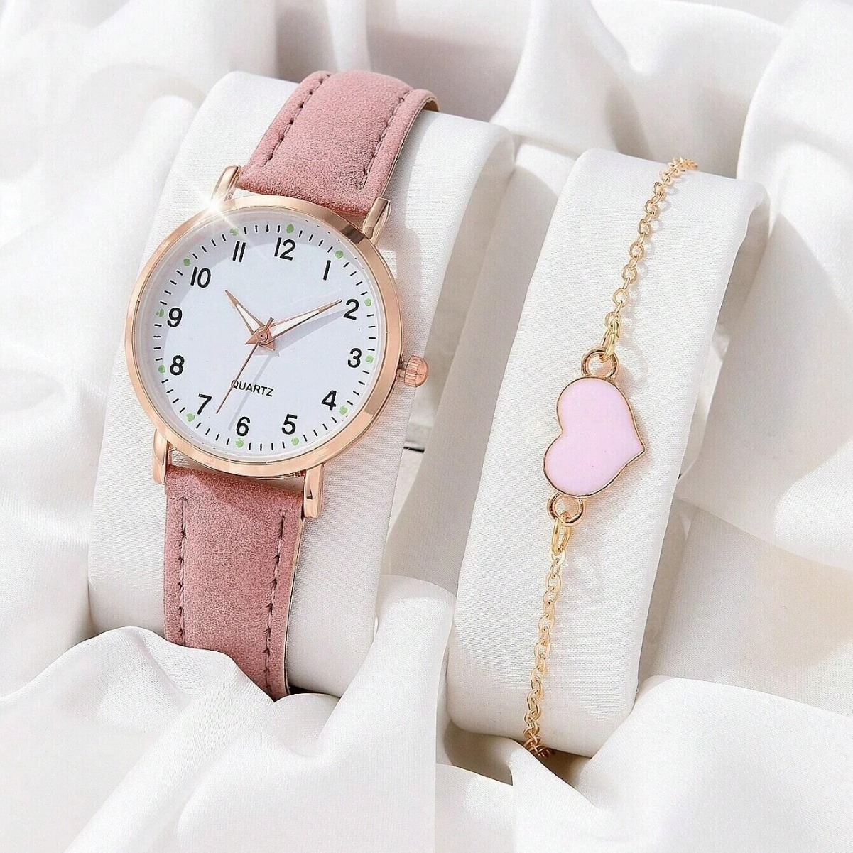 Korean style new digital luminous pointer quartz watch suit women's all-match fashion belt female student watch_voghion.com