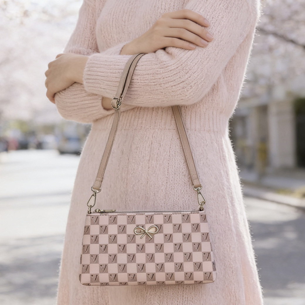 Crossbody Retro American-style Underarm 2026 Spring/summer Fashion Zippered Printed Girl-next-door Shoulder Bag Handbag_voghion.com