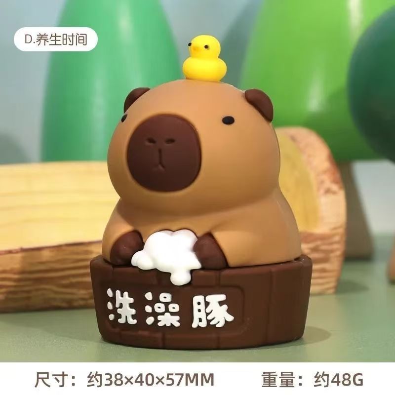 カピバラのカピバラのテーブルの上の小さい置物のミニ情緒の安定のステーションの解凍の装飾品は女子の神器を癒します。|undefined