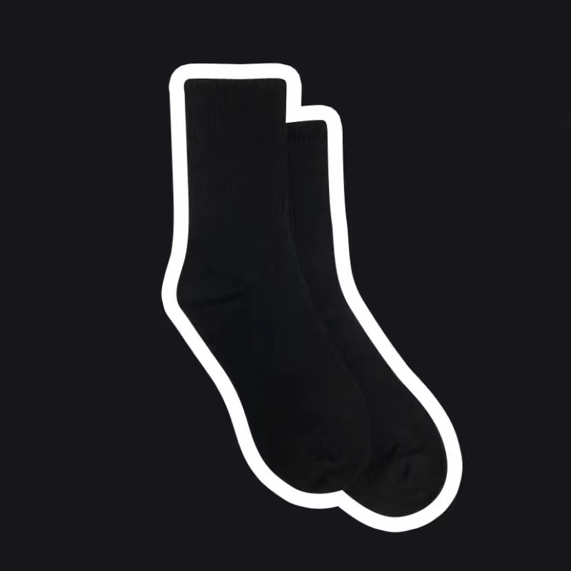 Unisex Sports Solid Color Cotton Crew Socks A Pair display picture 7