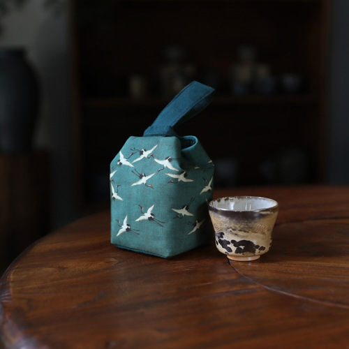 Erya ancient painting handmade thickened storage travel bag tea can teacup tea set cloth bag teapot cloth bag