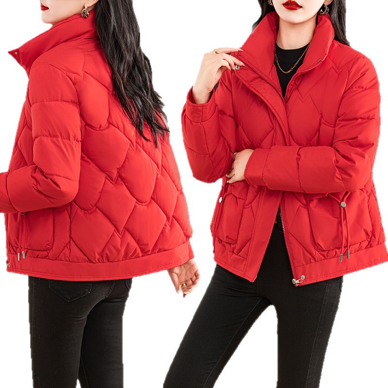 Comercio exterior ropa de algodón para mujeres 2025 nueva ropa de algodón corta de tamaño grande para mujeres chaqueta de invierno chaqueta de algodón pequeño lote image 5